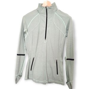 Lululemon athletic striped mint green jacket size 12 in good condition